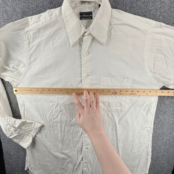Gitman Bros Oxford Point All Cotton USA TTX 16.5 34 White Shirt Pocket Button Up - Picture 8 of 14